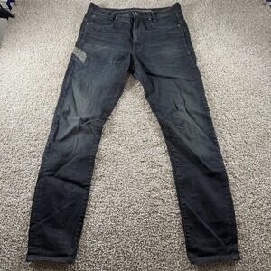 G Star Raw D Staq Jeans Men 31x34 Dark Indigo Denim Streetwear Slim Stretch‎